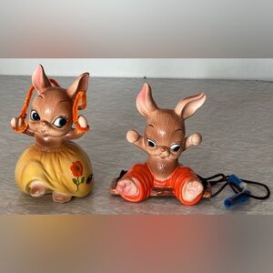 Vintage Josef Originals Bunny Boy and Girl